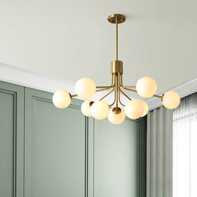 Copper Living Room Kitchen Gold Glass Ball globe chandelier Apiales Chandelier(WH-MI-162)