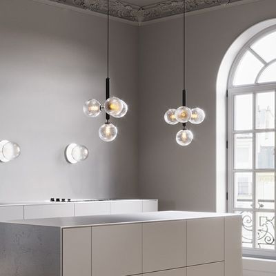 E27 Modern Nordic Simple Chandelier Creative Glass Ball Designer Miira Chandelier(WH-MI-164)