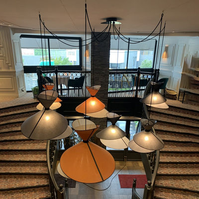 Nordic Design Indiviudal Fabric Art Decorative Pendant Light Kimono Mixte Chandelier(WH-MI-165)