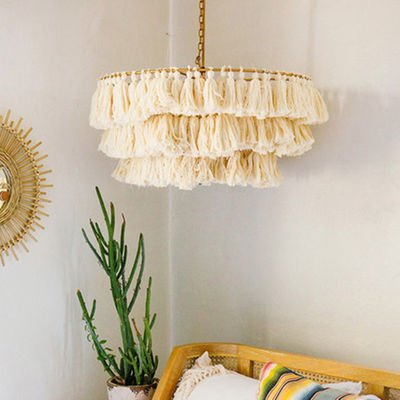 Fringe chandelier designer decorative Cotton Bohemian Chandelier Fela Tassel Chandelier(WH-MI-168)