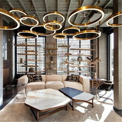 Customized LED chandelier light OEM ODM ring drop lamp circle Chandelier Mahlu Chandelier(WH-MI-170)