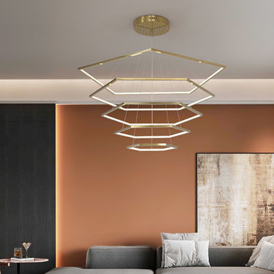 Nordic Living room Bedroom Gold Circle Vesanto Chandelier(WH-MI-179）
