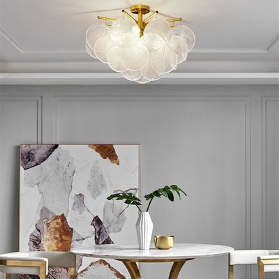 Glass Pendant Match LED Chandelier For Living Room Dining Bedroom Luxury Metal Nimbus Chandelier(WH-MI-180)