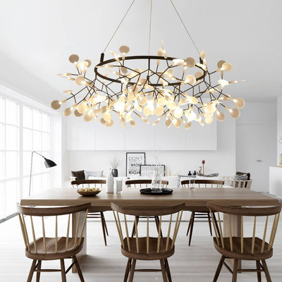 Nordic Hanging Living Room Chandelier Modern Kitchen Firefly rectangular Heracleum chandeliers（WH-MI-185)