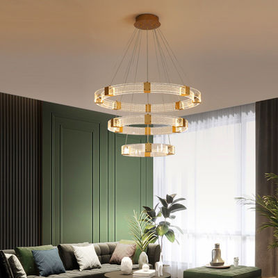 Luxury Chandelier Lights For Living Room Bedroom Kitchen Parallel Ring LED Chandelier(WH-MI-187)