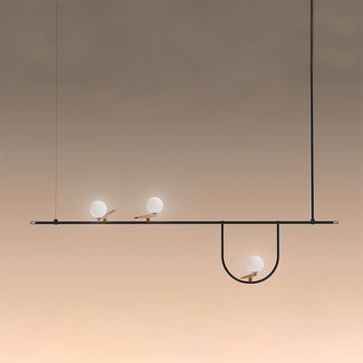 Modern deco chambre glass Home Decoration E27 Light Fixture bedroom Yanzi Chandeliers（WH-MI-192)