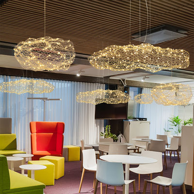 Nordic Art Hollow Cloud Design Pendant Lights Creative Bedroom Hotel Hall Gypsophila Chandeliers(WH-MI-197)