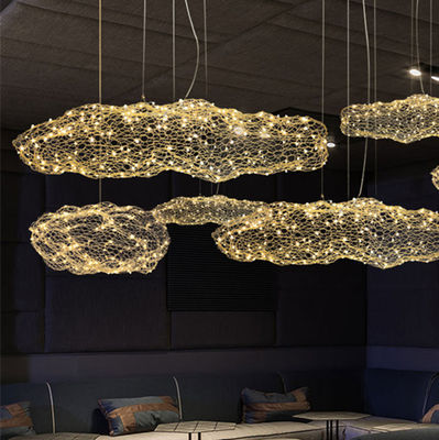 Nordic Art Hollow Cloud Design Pendant Lights Creative Bedroom Hotel Hall Gypsophila Chandeliers(WH-MI-197)