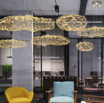 Nordic Art Hollow Cloud Design Pendant Lights Creative Bedroom Hotel Hall Gypsophila Chandeliers(WH-MI-197)