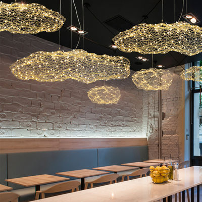 Nordic Art Hollow Cloud Design Pendant Lights Creative Bedroom Hotel Hall Gypsophila Chandeliers(WH-MI-197)