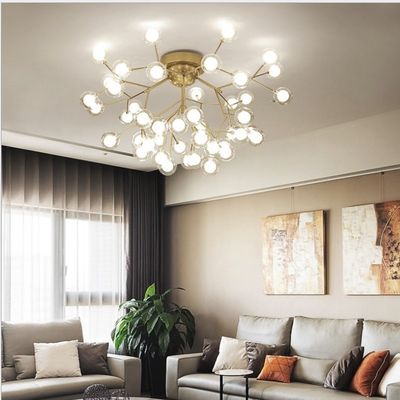 Modern LED Ceiling Chandeliers Black Gold Tree branch Surface Mount Kids Lamps（WH-MI-211)
