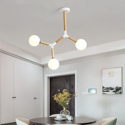 Creative Wooden Chandelier with glass bubble chandelier Sptnik Spider Chandelier(WH-MI-214)