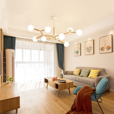 Creative Wooden Chandelier with glass bubble chandelier Sptnik Spider Chandelier(WH-MI-214)