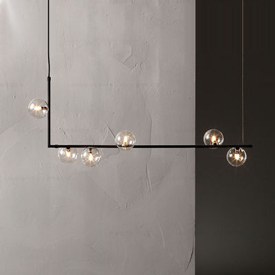 Nordic Chandelier Lighting For Kitchen Bar Table long chandelier French Design Black Gold Chandelier(WH-MI-216)