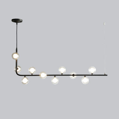 Nordic Chandelier Lighting For Kitchen Bar Table long chandelier French Design Black Gold Chandelier(WH-MI-216)