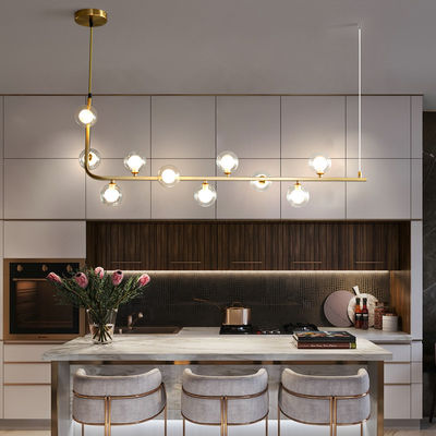 Nordic Chandelier Lighting For Kitchen Bar Table long chandelier French Design Black Gold Chandelier(WH-MI-216)