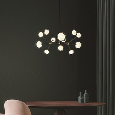 Nabila Rectangular Round Chandelier For Dining room Bar Kitchen sputnik chandelier(WH-MI-218)