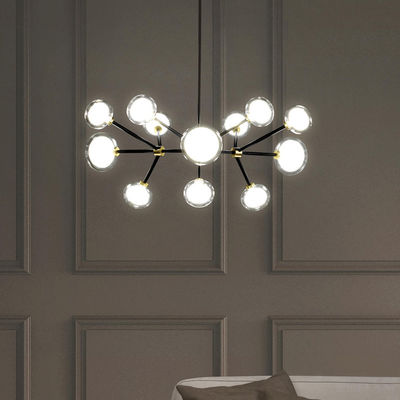 Nabila Rectangular Round Chandelier For Dining room Bar Kitchen sputnik chandelier(WH-MI-218)