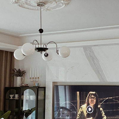 Modern chrome chandelier Living Room Lighting Nordic glass chandelier(WH-MI-222)