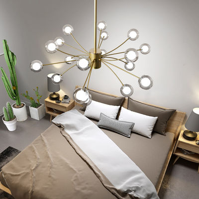 LED Glass Bubble Chandelier Round Ball Glass Star Chandelier indoor home Italian Design lamp（WH-MI-223)