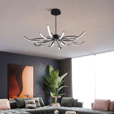 Black chandelier Iron Dimmable lustre design For Bedroom Living Dinning Room Kitchen LED Chandelier(WH-MI-225)