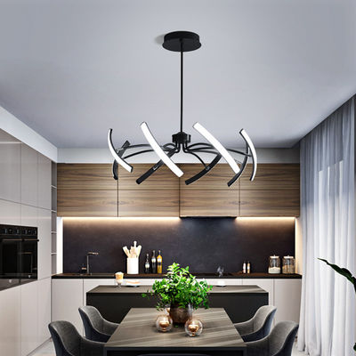 Black chandelier Iron Dimmable lustre design For Bedroom Living Dinning Room Kitchen LED Chandelier(WH-MI-225)