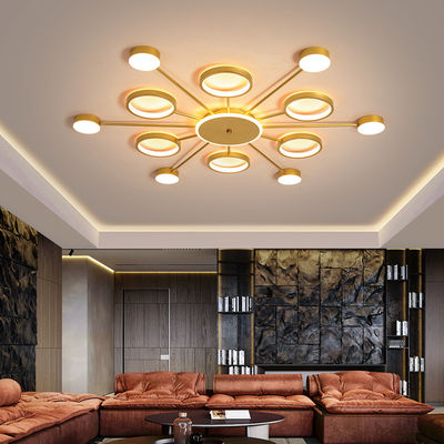 Gold chandelier LED round chandelier For Living Bedrom Lights Remote Control Chandelier(WH-MI-227)