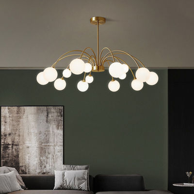 Nordic wrought iron chandelier Golden Glass Ball Ceiling sputnik chandelier(WH-MI-236)