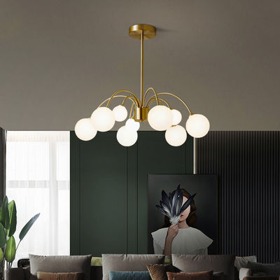 Nordic wrought iron chandelier Golden Glass Ball Ceiling sputnik chandelier(WH-MI-236)