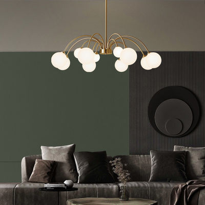 Nordic wrought iron chandelier Golden Glass Ball Ceiling sputnik chandelier(WH-MI-236)