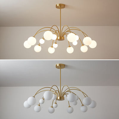 Nordic wrought iron chandelier Golden Glass Ball Ceiling sputnik chandelier(WH-MI-236)