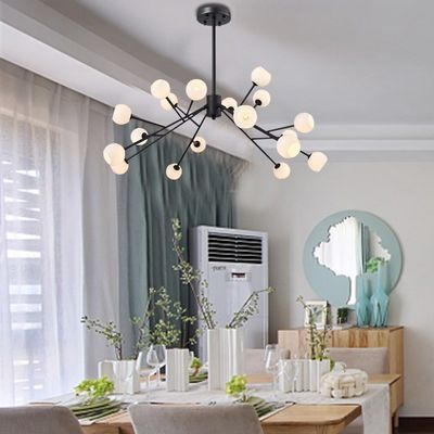 Art Decor spider chandelier restaurant bar living room sputnik light Black Color Loft chandelier(WH-MI-237)