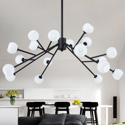 Art Decor spider chandelier restaurant bar living room sputnik light Black Color Loft chandelier(WH-MI-237)
