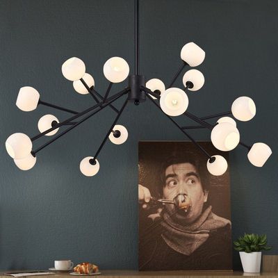 Art Decor spider chandelier restaurant bar living room sputnik light Black Color Loft chandelier(WH-MI-237)