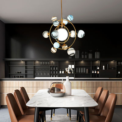 LED glass globe pendant light Wandering Earth planet chandelier(WH-MI-238)
