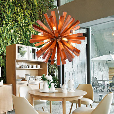 Art Decor Dandelion wooden chandelier Solid Wood Pendant lamp Living Room Dining room tree chandelier(WH-MI-251)