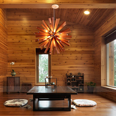 Art Decor Dandelion wooden chandelier Solid Wood Pendant lamp Living Room Dining room tree chandelier(WH-MI-251)