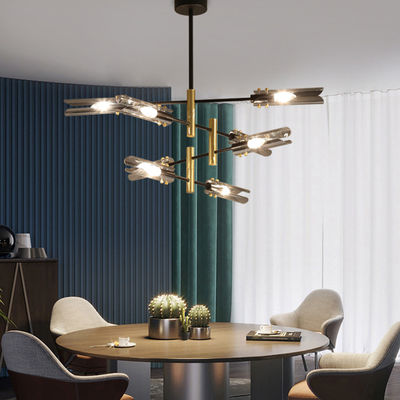 Postmodern luxury chandelier nordic sputnik lamp E14 glass lamp wrought iron chandelier(WH-MI-253)