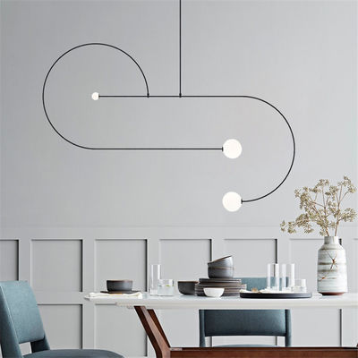 Geometric Led Chandeliers Dining room Bar Long tube Chandelier lustre suspension lamp(WH-MI-256)