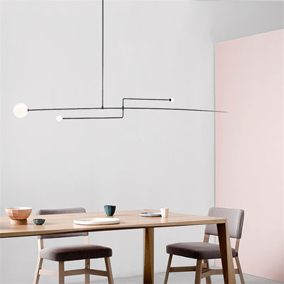 Geometric Led Chandeliers Dining room Bar Long tube Chandelier lustre suspension lamp(WH-MI-256)