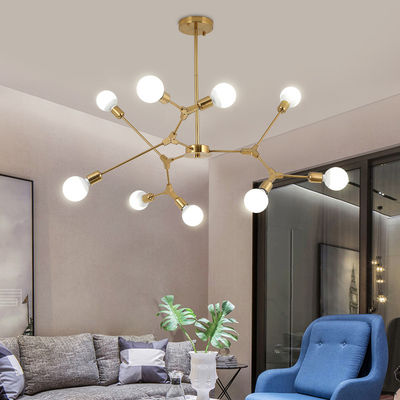 Modern iron chandeliers long drop chandelier Rose Gold Black Color E27 Bulb Chandelier(WH-MI-258)