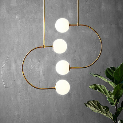 Art deco pendant light Nordic Lustre suspension light LED curved lamp Designer Chandelier(WH-MI-261)