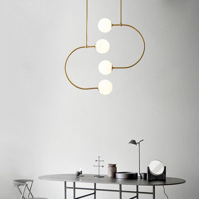 Art deco pendant light Nordic Lustre suspension light LED curved lamp Designer Chandelier(WH-MI-261)