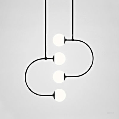 Art deco pendant light Nordic Lustre suspension light LED curved lamp Designer Chandelier(WH-MI-261)