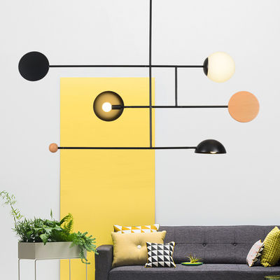 Designer Wrought iron chandelier E14 Light Rotatable minimalist chandelier Dining room Art Chandelier(WH-MI-264)
