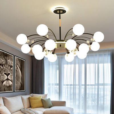 Led tree branch chandelier Postmodern Living Room black glass ball chandelier(WH-MI-265)