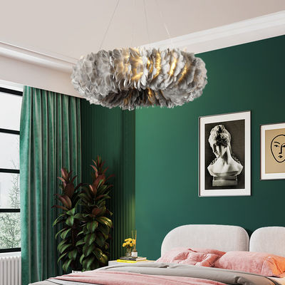 Feather Chandelier Lighting For Kids room lamp Bedroom staircase Restaurant ring chandelier(WH-MI-271)