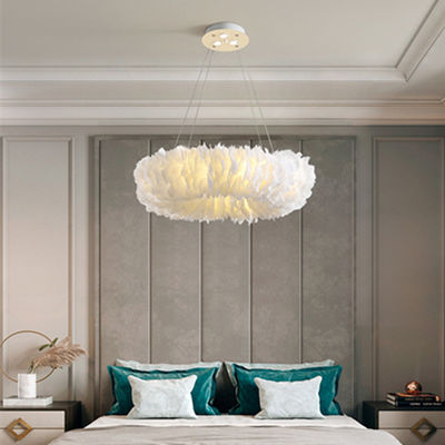 Feather Chandelier Lighting For Kids room lamp Bedroom staircase Restaurant ring chandelier(WH-MI-271)