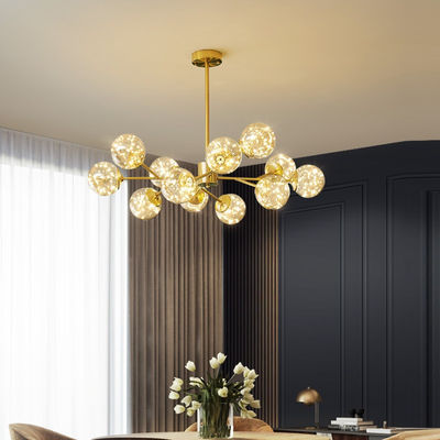 Nordic globe chandelier LED Black/Gold Glass Ball lamp sputnik Home decor chandelier(WH-MI-272)