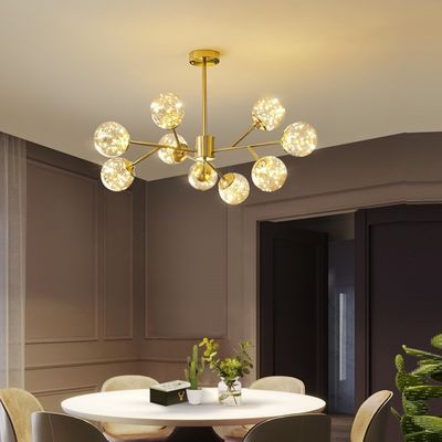 Nordic globe chandelier LED Black/Gold Glass Ball lamp sputnik Home decor chandelier(WH-MI-272)